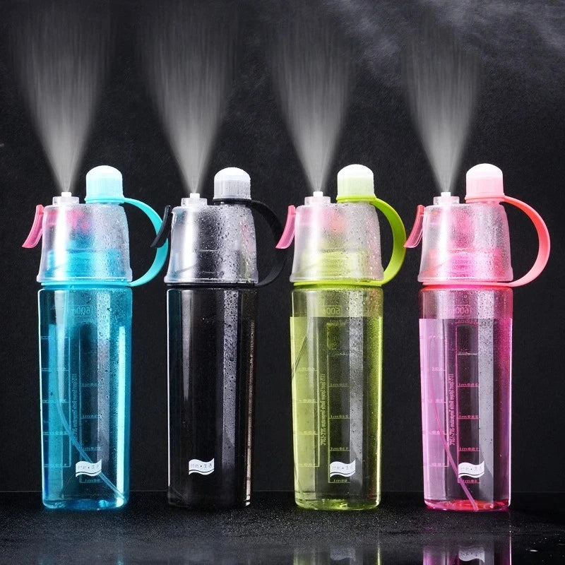 1/2PCS Plastic Spray Cup Summer Outdoor Sports Water Bottle Hydration Cooling Spray Cup Travel Portable Water Cup Gift Cups