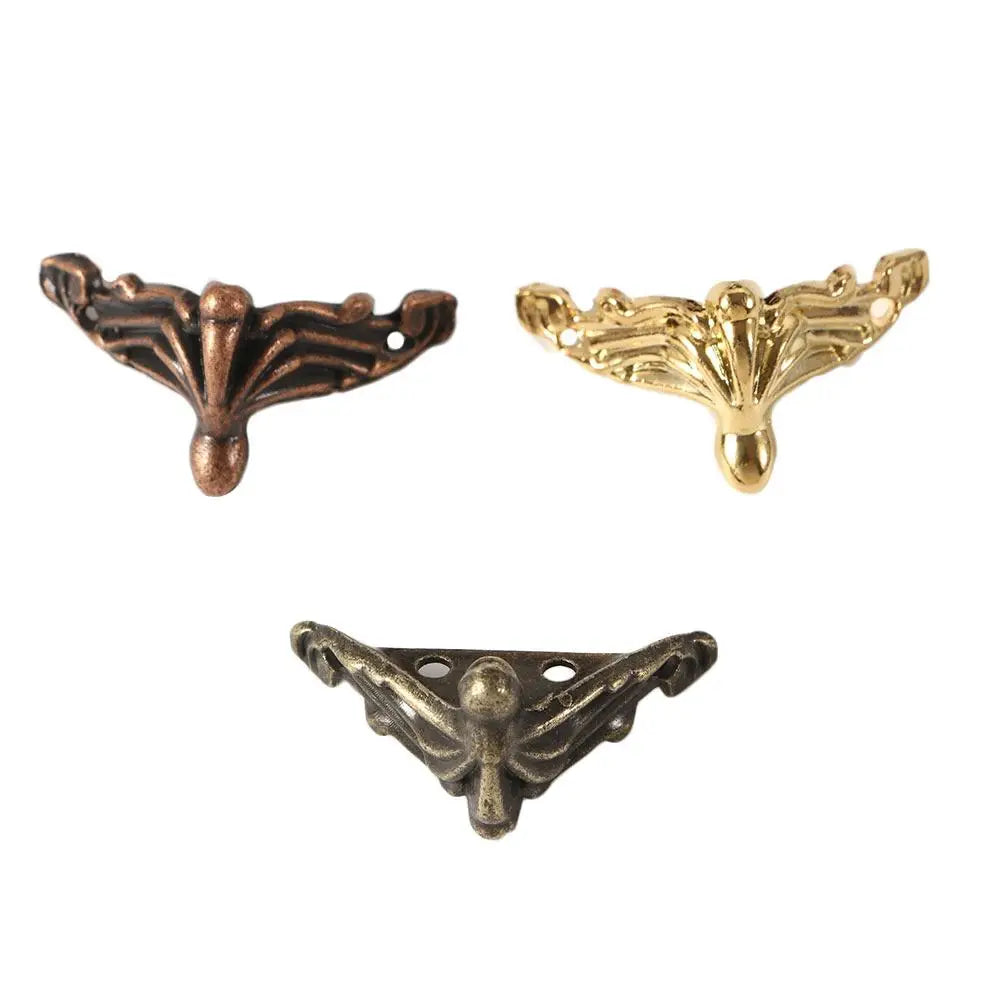4pcs Antique Hardware Protector Furniture Part Decorative Corner Furniture Leg Feet Leg Corner Bracket