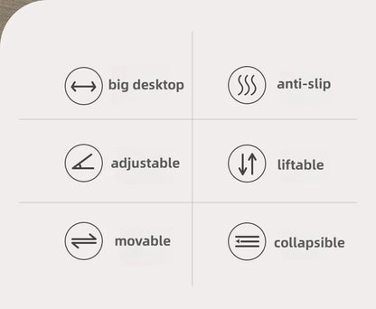 Laptop Bed Tray Table, Adjustable Laptop Bed Table,Portable Standing Desk with Storage Drawer,Foldable Lap Tablet Table for Sofa