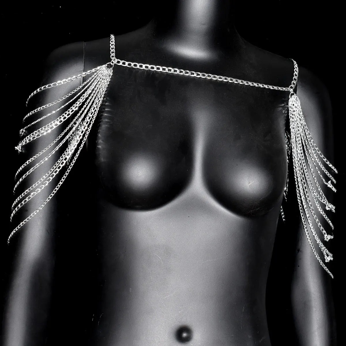 sexy body jewelry For  Women Fashion Metal Aluminum Shoulder Chain Bras Dress Accessories Festive Gift
