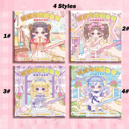 Educational Coloring Book DIY Painting Books with Stickers Girls Princess Dressing Up Drawing Set Art Supplies