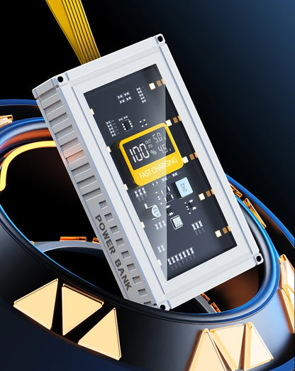 30000mAh 50000mAh 120W Fast Charging Transparent Power Bank 200000mAh Large-capacity Mobile Power Supply BCAK  Mobile Phones