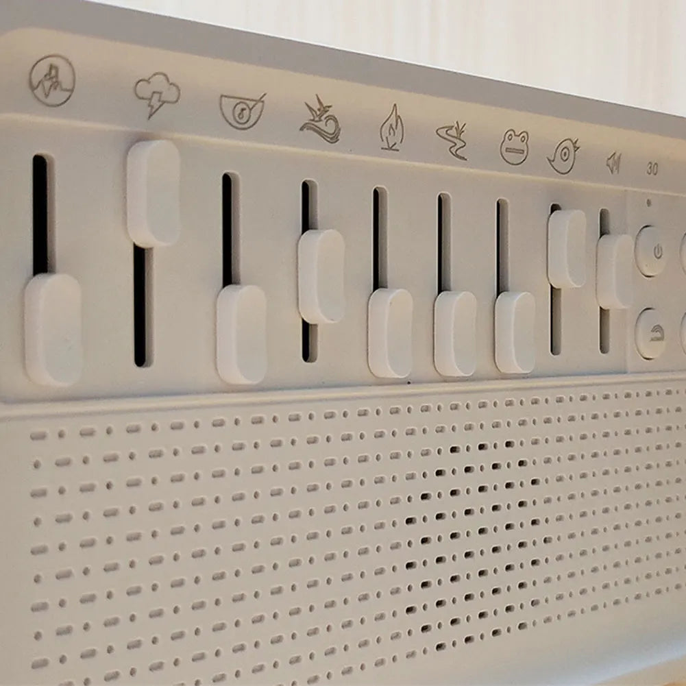 Bluetooth White Noise Machine with Aroma Diffuser Humidifier & Night Light 8 Natural Sounds 3-Level Dimming for Sleep Therapy