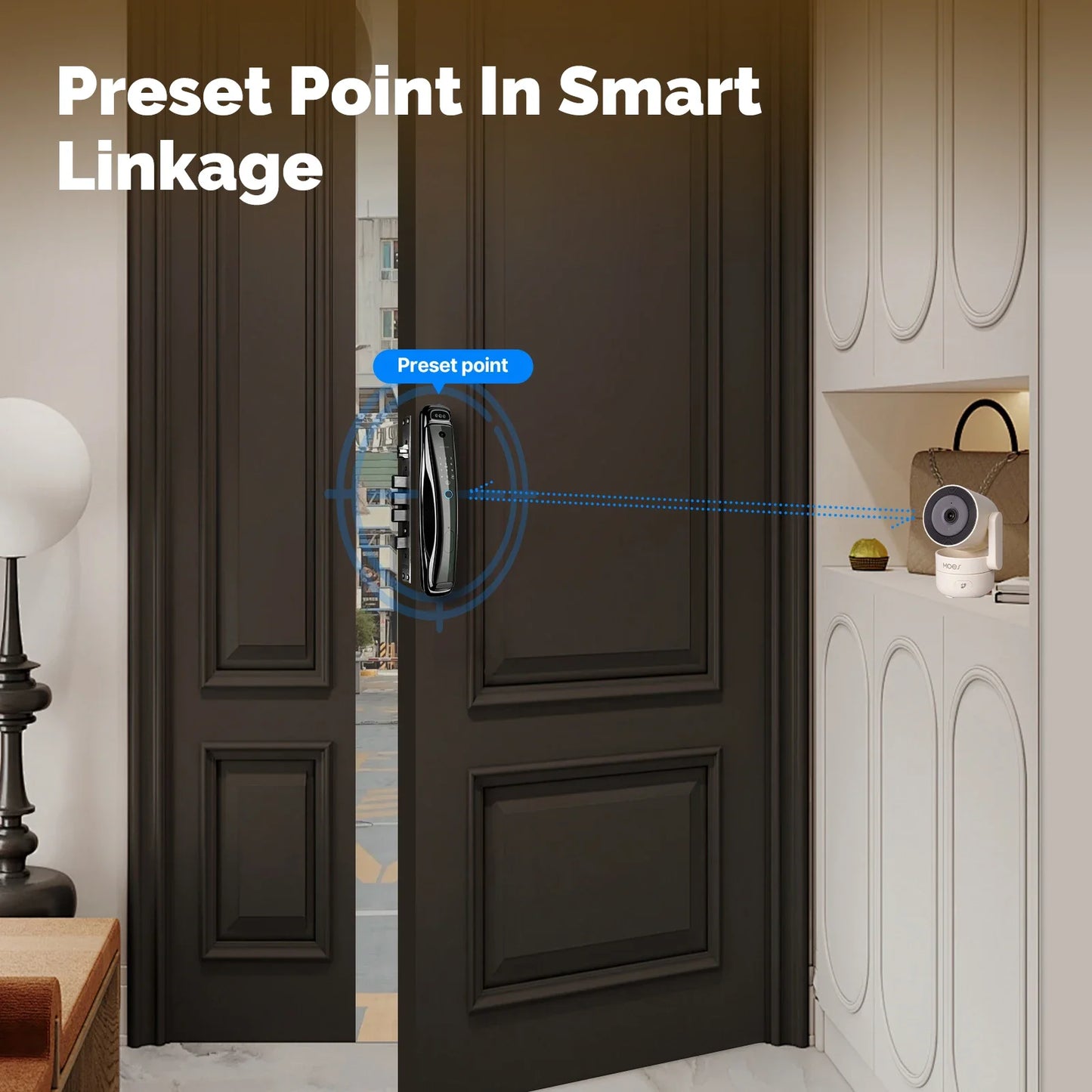 MOESTuya WiFi Smart Home Security Camera, Indoor Pan/Tilt 4MP HD, Night Vision, Motion Sound Detection, Panoramic Patrol Monitor