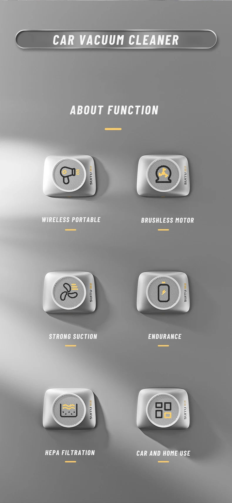 Car Vacuum Cleaner Auto Robot Wireless Cleaning Machine Automotive Car Accessories Home Appliance Tools  Strong Suction Cleaners