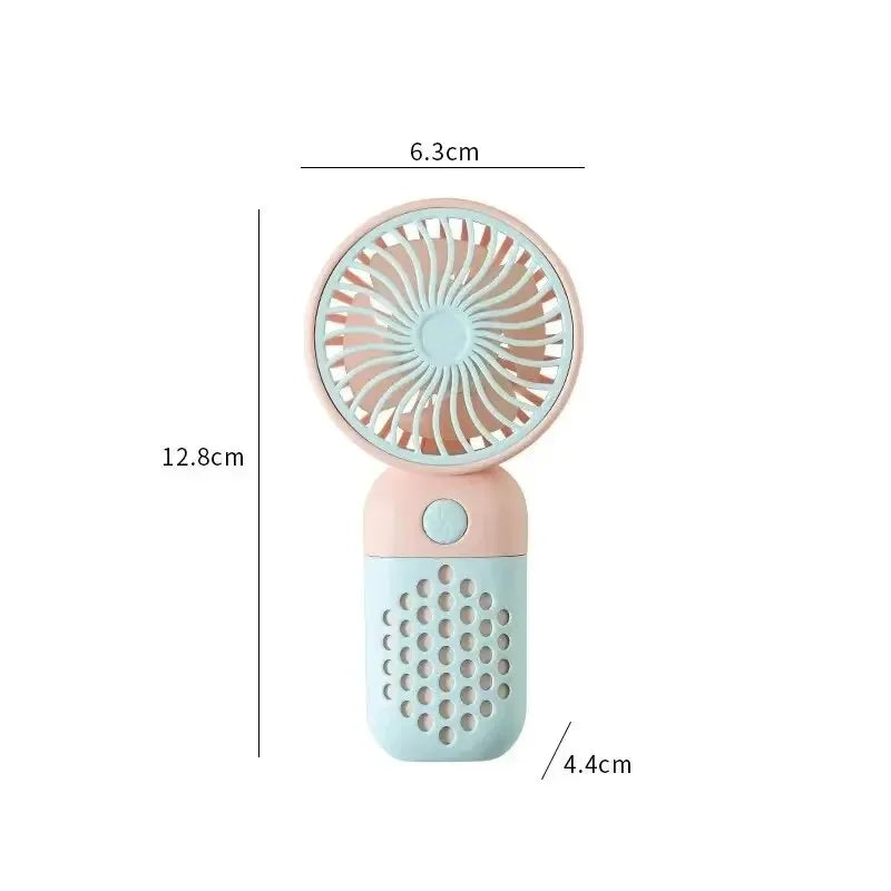 2025 New Handheld Charging Fan Cartoon Cute Small Student Charging Small Fan Portable Mini USB Fan Mini Pocket fans
