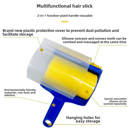 Reusable Lint Remover Washable Silicone Dust Wiper Cat Dog Comb Tool Pet Hair Remover Cleaning Brush Tools Sticky Roller Brush