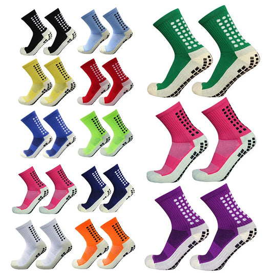 Sports 2025 and New Football Socks Women Men New Socks Non-slip Silicone Bottom Soccer Basketball Grip Socks