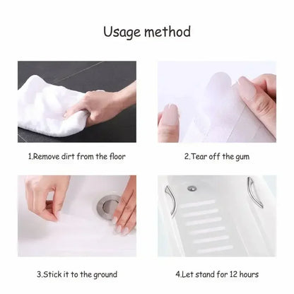 Anti Slip Strips for Bathtubs, Showers, Stairs, Floors, 12pcs Transparent Shower Stickers Bath Safety Strips