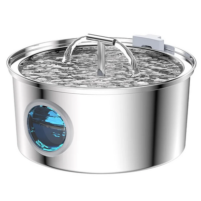 ABJN-Cat Water Fountain Stainless Steel Cat Fountain For Drinking For Small Dog Large Kitty EU Plug