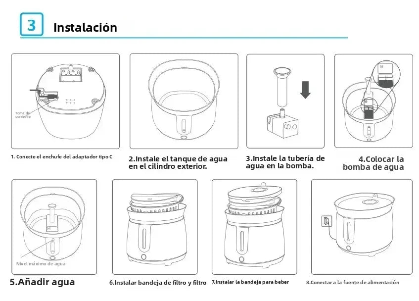 AQHH App Control Cat Water Fountain Wireless Pump Pet Water Fountain Inside Automatic Smart Fountain fuente de agua para gato