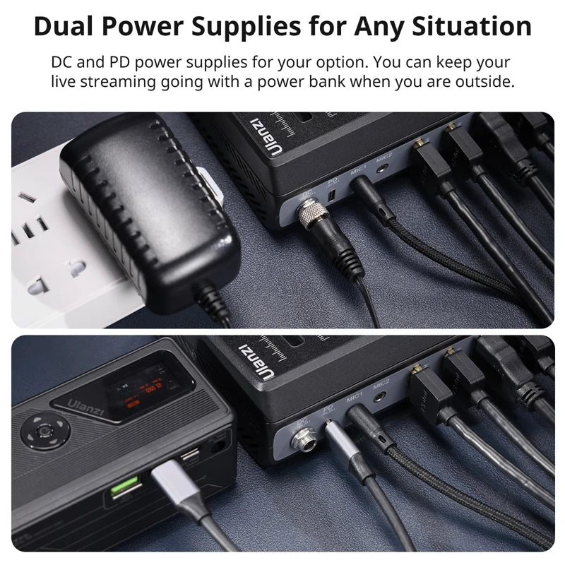 Ulanzi DD02 For Live Streaming Tool Video Mixer Video Switcher 4 CH HDMI Streaming 4K HD Screen For YUY2 MJPEG Capture Format