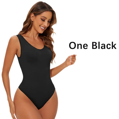Shapewear Bodysuit Thong Fajas Body Shaper for Women Seamless Light Tummy Control Slimming Flat Belly Underwear Open Crotch