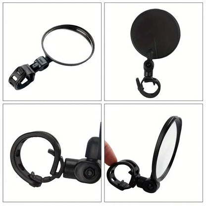 Motorcycles Rearview Mirror Side Mirror For Safety View Turning Left Right Mirror Adjustable Mini Autocycle Rear View