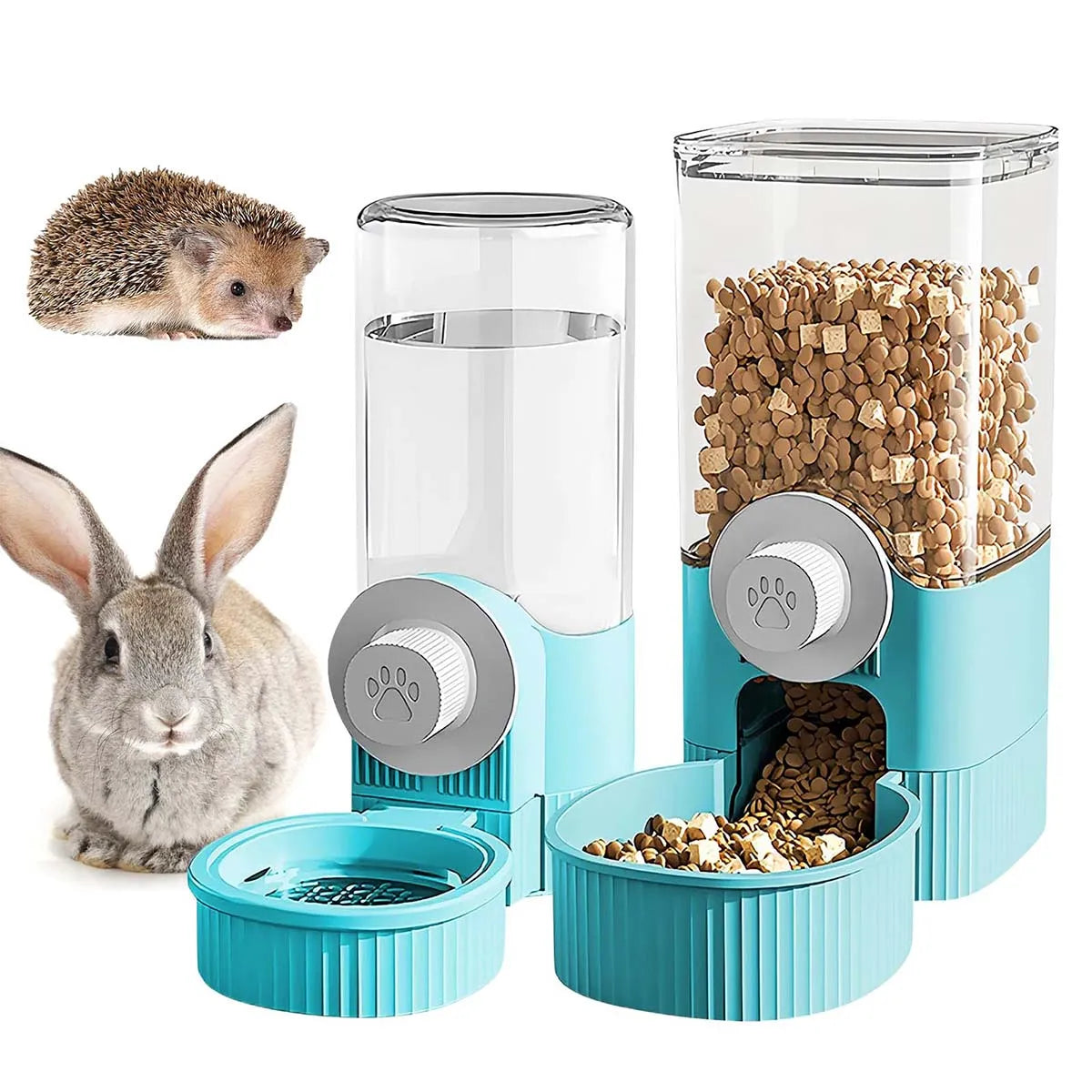 Hanging Automatic Pet Food Feeder/Water Dispenser Gravity Cat Auto Feeder Waterer Set Pet Feeding Product For Puppy Cats Rabbit