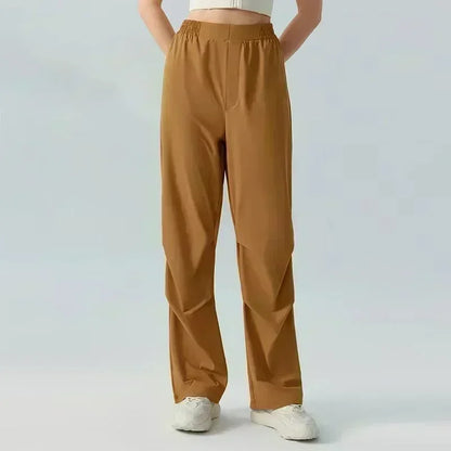 2025 Yoga Pants Women High-waisted Hip-lifting Dance Pants Flared Wide-leg Pants Sports Fitness Pants Summer