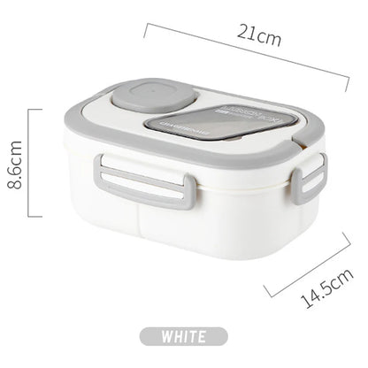 Portable Lunch Box Compartment Wheat Straw Bento Carrying Handle Box Reusable Tableware Containers Meal Snack Food Containers