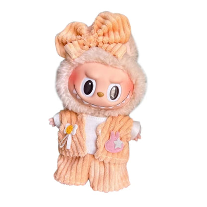 17cm Labubu Plush Doll Clothes Outfit  Fashion Clothes Accessories Labubu Multiple Series Cute Attire Gift for Doll Collectors