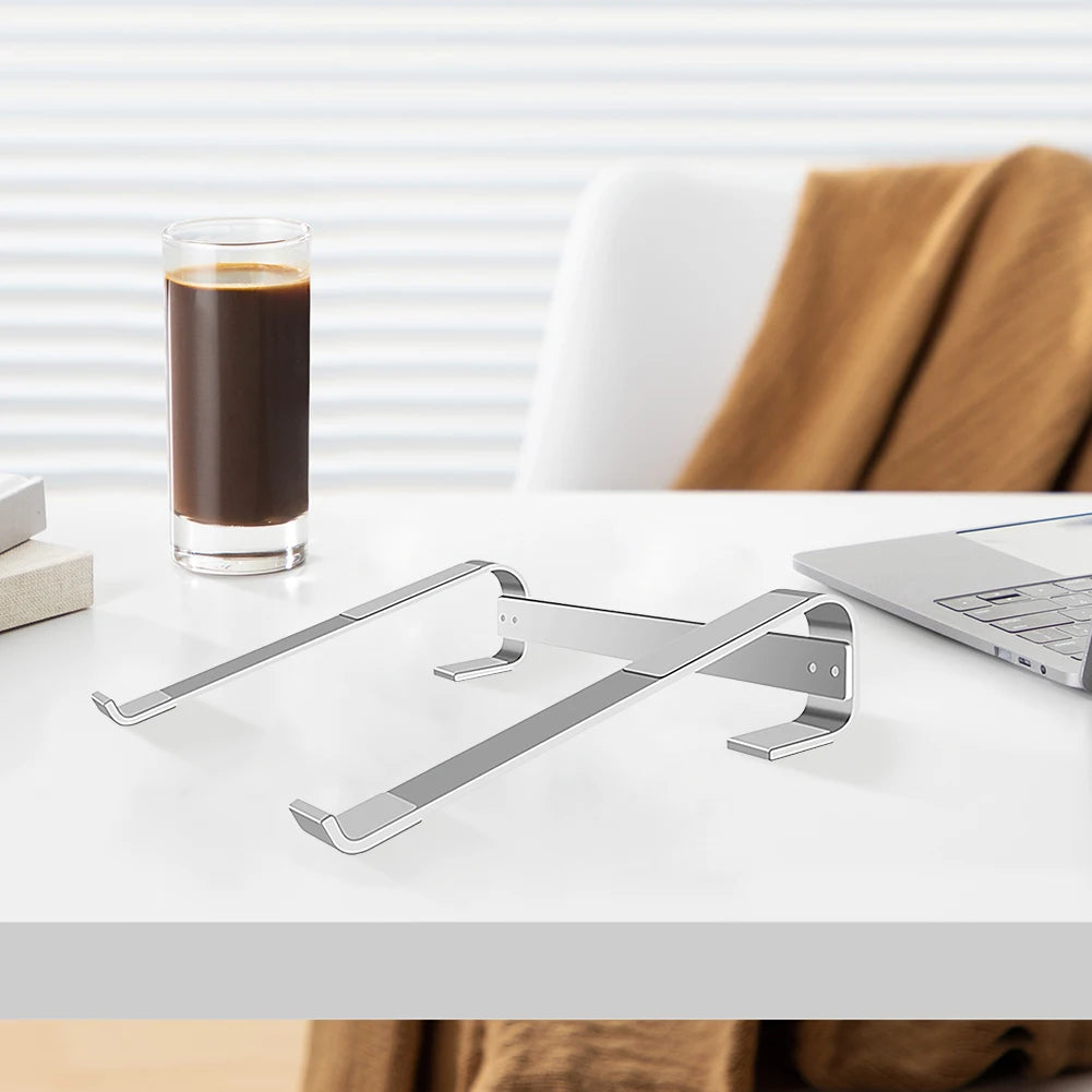 Desk Laptop Stand Aluminum Alloy Laptop Riser Ergonomic Ventilated Support Notebook Bracket for 10-18inch Laptop