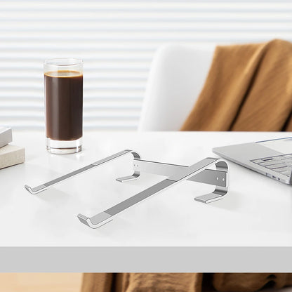 Desk Laptop Stand Aluminum Alloy Laptop Riser Ergonomic Ventilated Support Notebook Bracket for 10-18inch Laptop