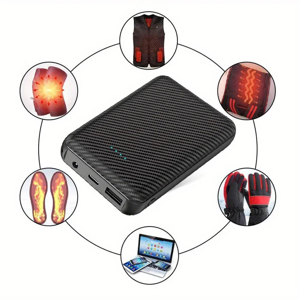 Power Bank 5V 10000mAh Portabl Charging Power Supply Phone External Battery for Heated Jacket Vest Underwear Heated Clothing