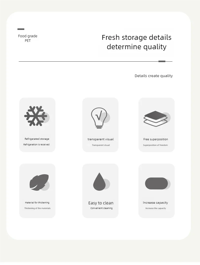 Stackable Refrigerator Storage Box with Lid, Capable of Storing Bread, Food, Vegetables, and Fruits，organizer box with handle