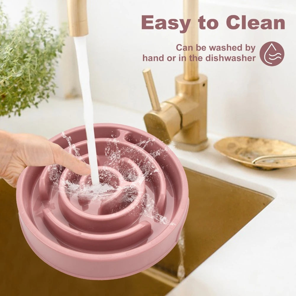 Pet Slow Feeder Dog Bowls Puzzle Dog Bowl with Anti-Slip Slow Feeder & Non-Slip Design Suitable for All Breed Dogs and Cat