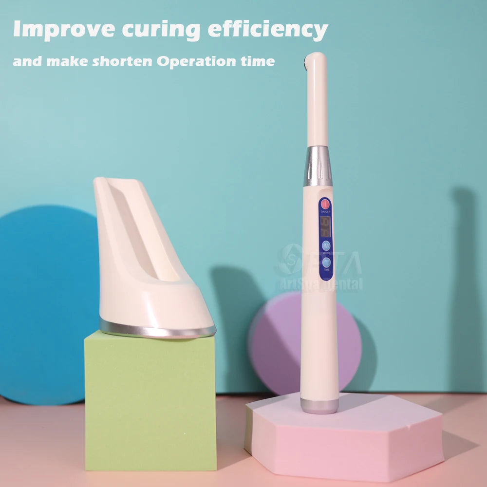 LED Dental Curing Lamp 1 second Light Cure with 3 Working Modes Full Power Adjustable Work Time Dentist Teeth Whitening Tool