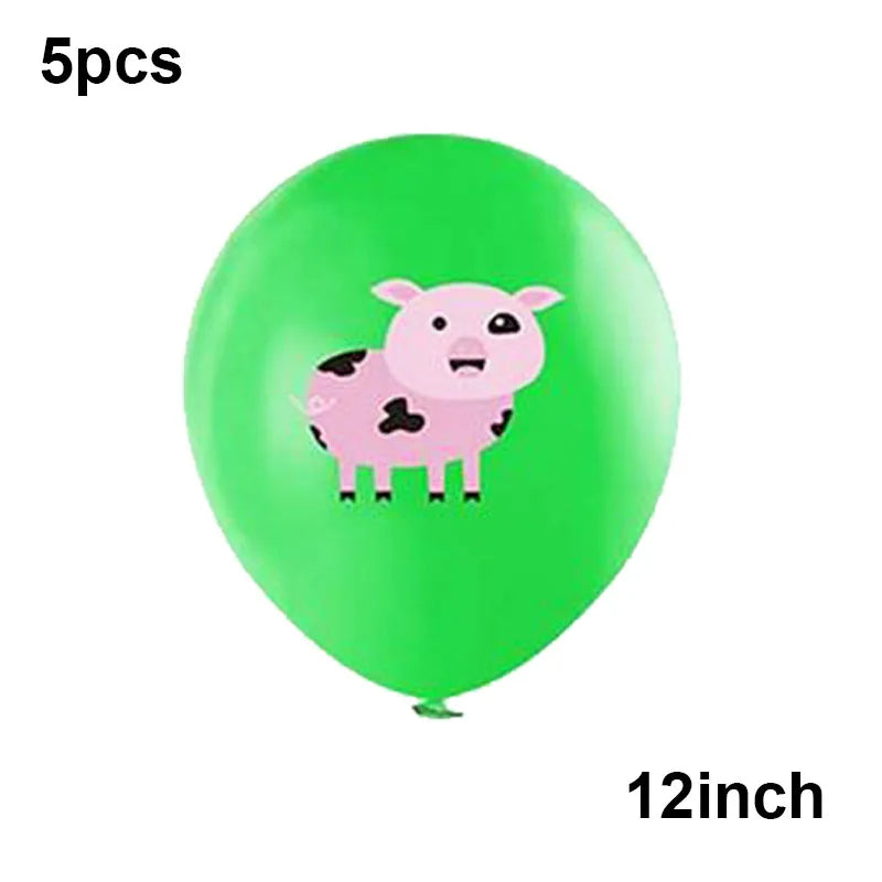 Farm Birthday Party Supplies Animal Farm Paper Plate Pig Sheep Chicken Horses Cows Shape Dinnerware Farm Animal Party Decoration