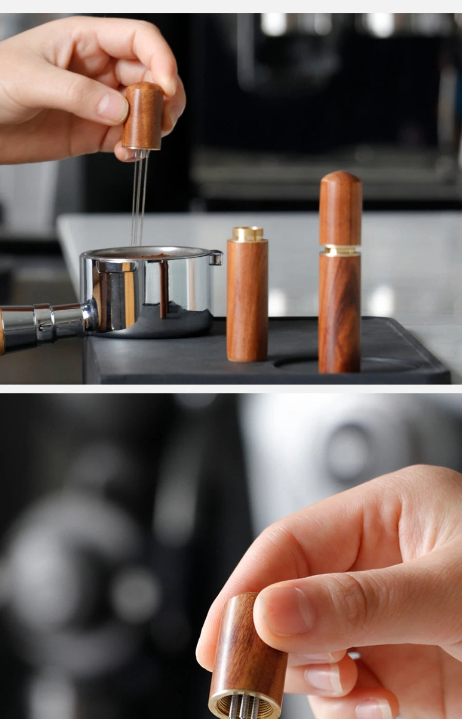 Stainless Steel Coffee Powder Tamper Espresso Powder Stirrer Distributor Leveler WDT Tools Cafe Stirring Barista Accessories