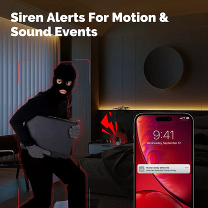 MOESTuya WiFi Smart Home Security Camera, Indoor Pan/Tilt 4MP HD, Night Vision, Motion Sound Detection, Panoramic Patrol Monitor