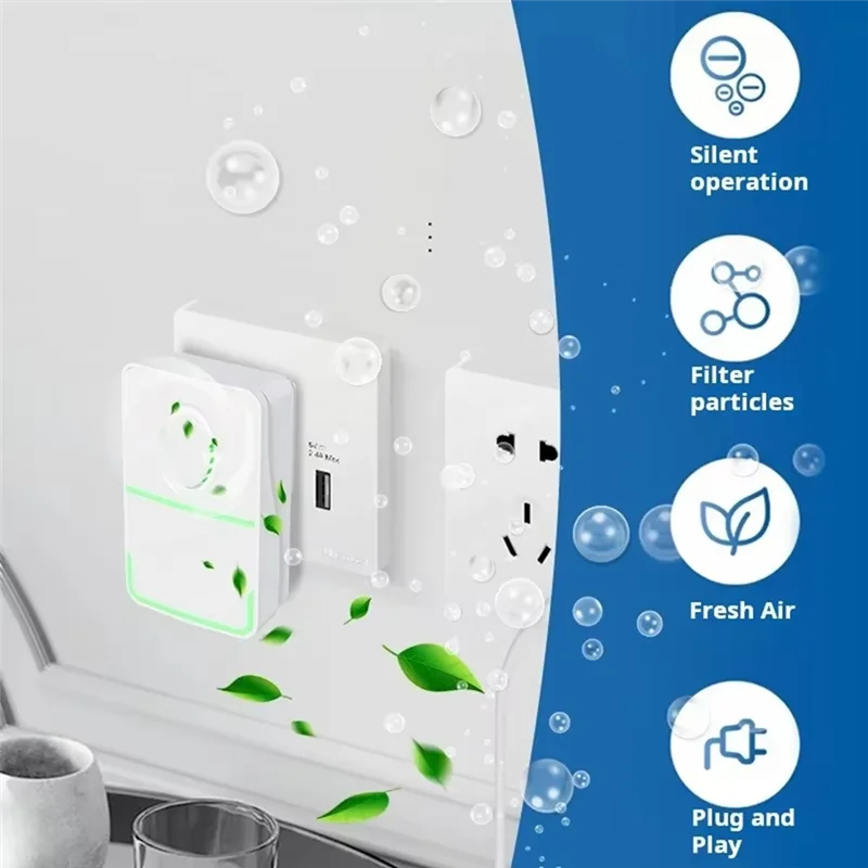 Negative  Air Purifier For Home, Bathroom Odor & Pet Deodorizer, Efficient Methanol Smell Removal, Compact Cleaner(EU Plug)-B