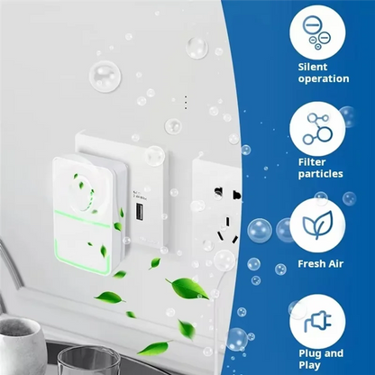 Negative  Air Purifier For Home, Bathroom Odor & Pet Deodorizer, Efficient Methanol Smell Removal, Compact Cleaner(EU Plug)-B