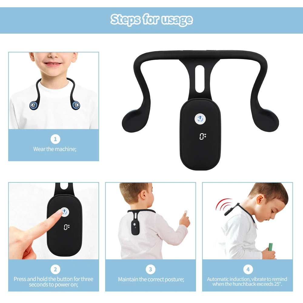 Invisible Smart Posture Corrector Device Posture Training Realtime Scientific Back Posture Correct Neck Hump Corrector Adult Kid