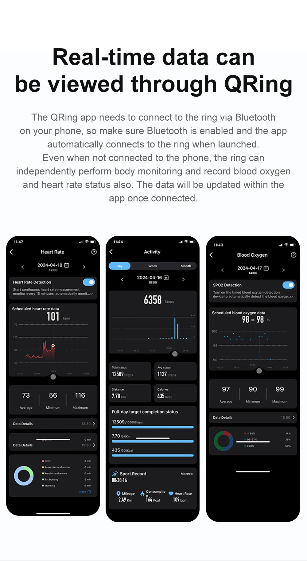 Smart Ring R06 Men Women Health Monitor IP68 5ATM Waterproof Smartring Fitness Tracker Man Smart Rings Multiple Sport Modes