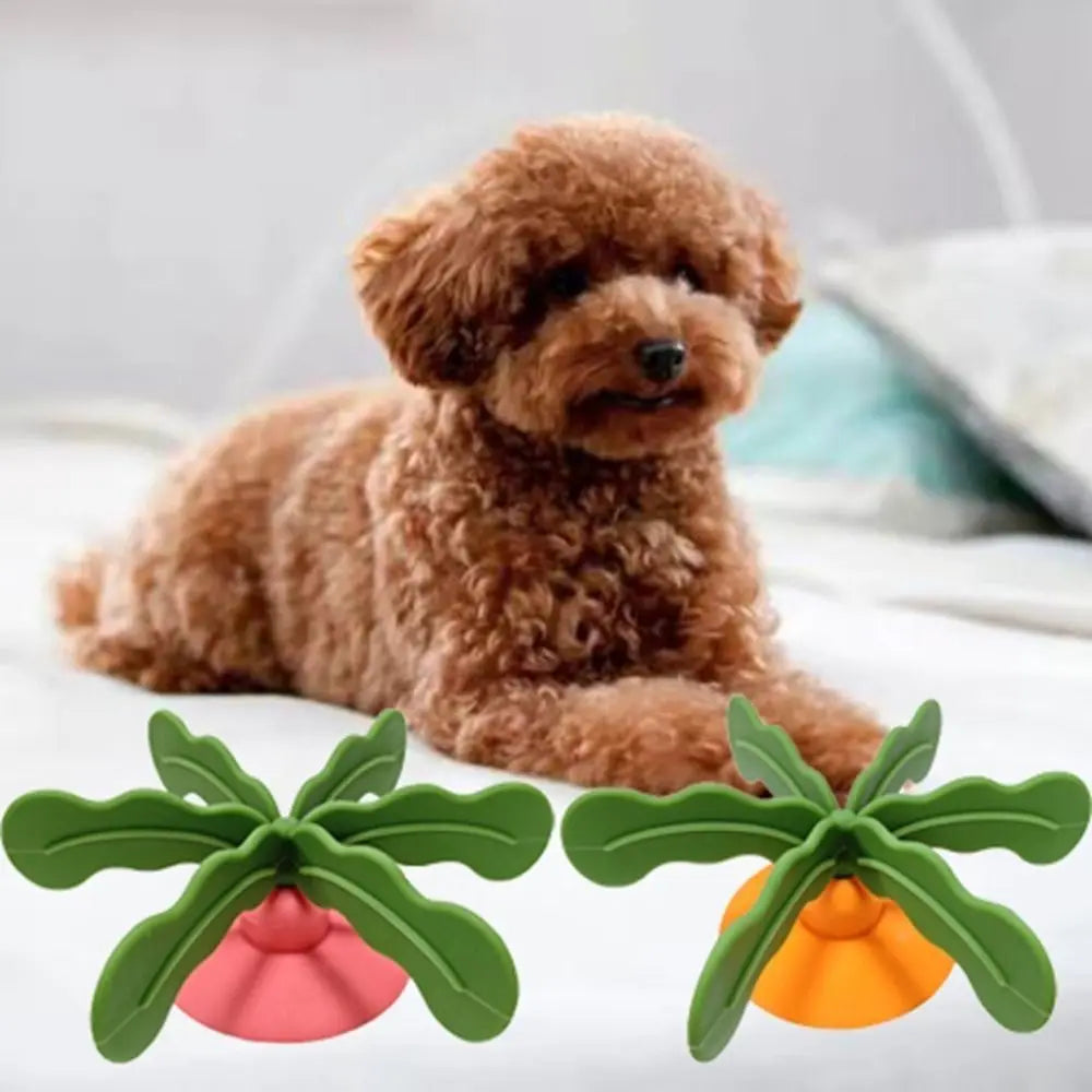 Silicone Pet Bowl Slow Feeder Fun Shape Rotatable Pet Slow Food Dispenser Bloat Stop with Sucker Dog Food Separator