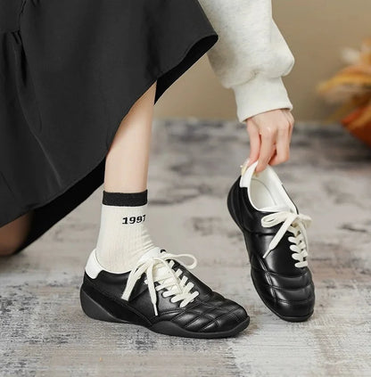 Women's Shoes Spring New Fashion Casual Shoes College Style Wide Toe Soft Comfortable Flat Shoes Outdoor Casual Sports Shoes