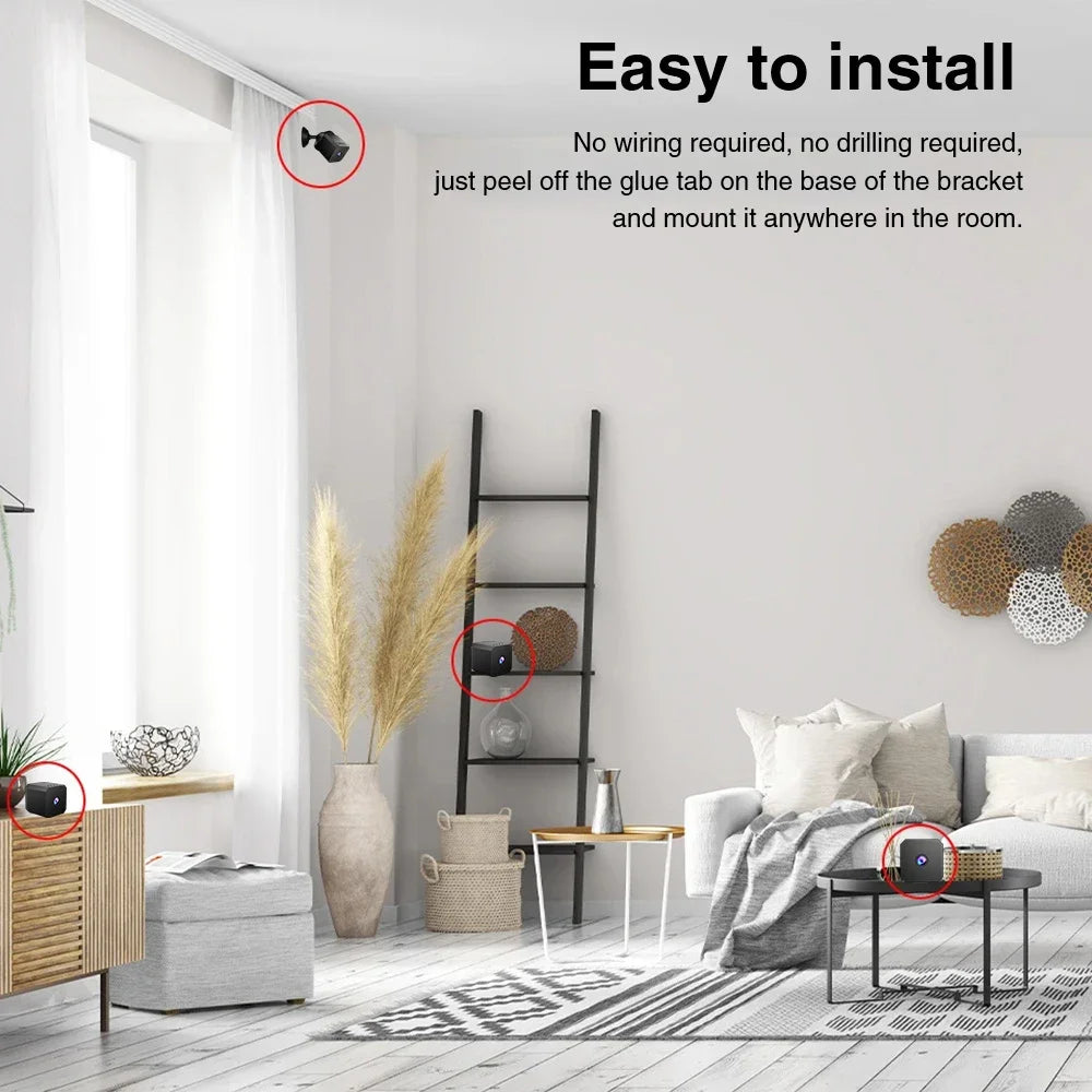 Smart Security Camera Mini Outdoor 1080P WiFi Night Vision Human Detection 2-Way Audio Cloud/SD Storage Camara Espia Smart Home