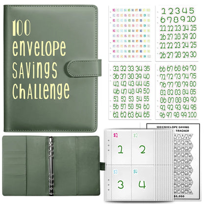 100 Envelope Cash Savings Challenge, Saving Challenge Envelop Book, Budget Envelope Financial Assistant, A5 Size Cash Binder