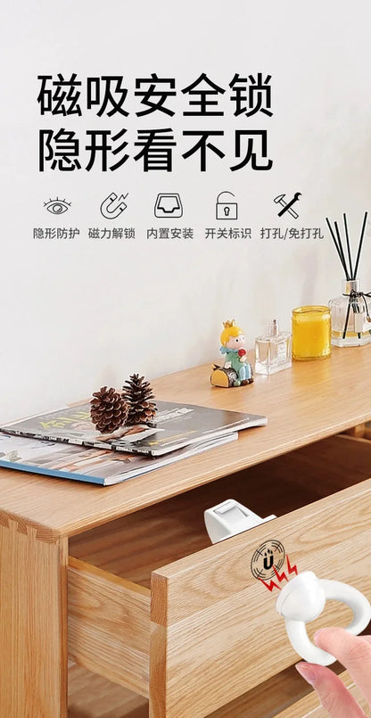 Magnetic Drawer Lock Multifunctional Child Safety Lock Drawer  Cabinet Door k Invisible Protection Safety Lock