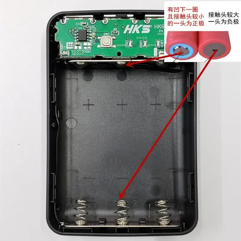 3×18650 DIY Shell Mobile Phone Charge Power Bank Case DIY Box 3 USB Ports 18650 Power Bank Case  Power Bank Cover Kit