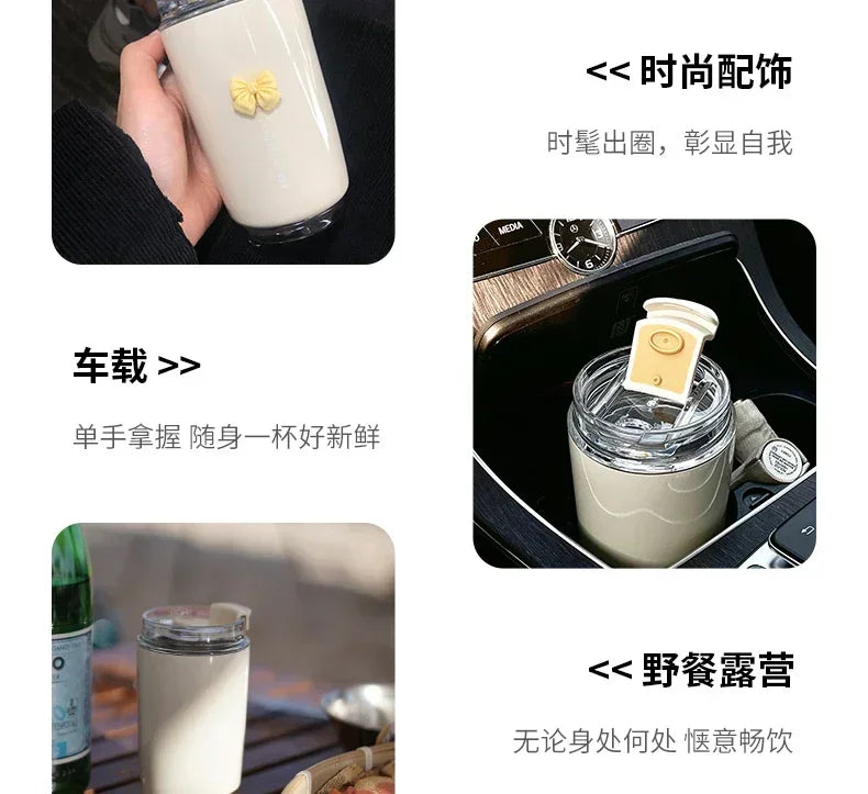 480ml Insulated Water Bottles 2024 New Thermos Bottle Stainless Steel Water Bottles Drinking Bottle Coffee Cup Travel MugTumbler