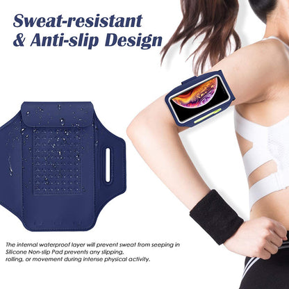 HAISSKY Zipper Pocket Running Sports Armband For iPhone 16 15 14 13 12 11 Pro Max 15 Plus Belt On Hand Phone Brassard Bags