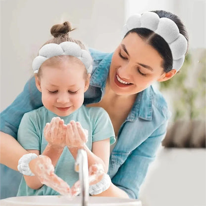 Spa Headband & Wristband for Face Wash 1 Set of skincare headband for face wash, facial mask and skincare