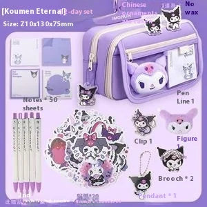 Sanrio Kuromi Pencil Case Stationery For Junior High School Girls New Primary School Students Large Capacity School Supplies New