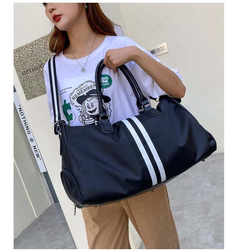 Personalized Travel Bag Men's And Women's Handbags Sports Training Yoga Bag Waterproof Weekend Bag Customized Logo Name Pattern