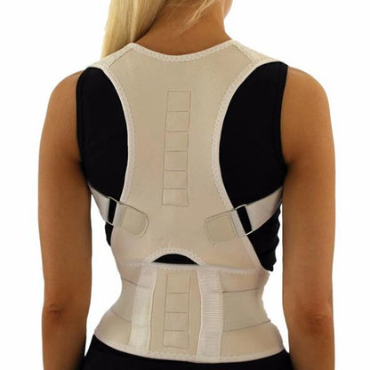 Posture Corrector Magnetic Therapy Clavicle Back Straightener Shoulder Support Brace Lumbar Belt Correction Adjustable Men Women