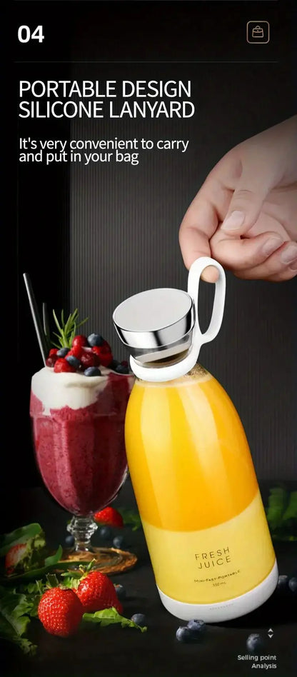 Portable Blender,Fashion Portable Blender for Shakes and Smoothies 11.8 Oz,Magnetic USB Fast Charging Mini Fresh Juice Mixer