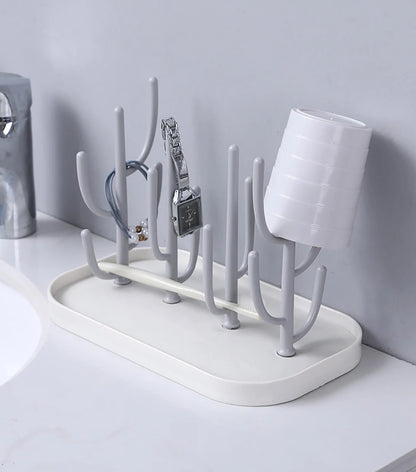 Baby Bottle Drying Racks Pink Beige Feeding Cup Holder Removable Storage Support Drain Rack Bottle Cleaning Drying Machine