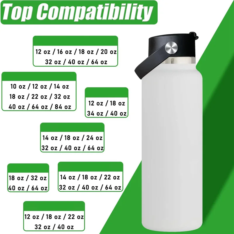 Flip Coffee Lids for Hydro Flask Wide Mouth Bottle 12 16 18 20 32 40 64 Oz,Flexible Handle Lid Replacement